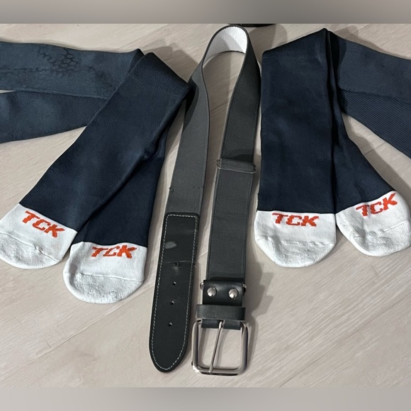 TC Other - TCK Adult XL Combo Charcoal ProSport Baseball/Softball Belt & Socks